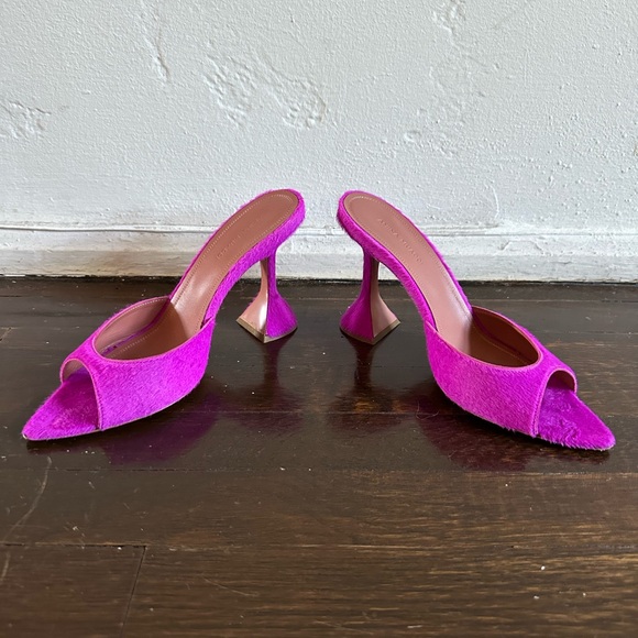 Amina Muaddi Fiona calf skin mules - Picture 1 of 8